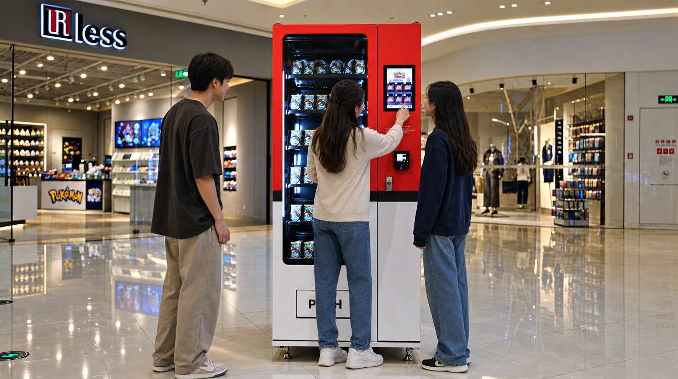 The Chase Chest automated trading card vending kiosk